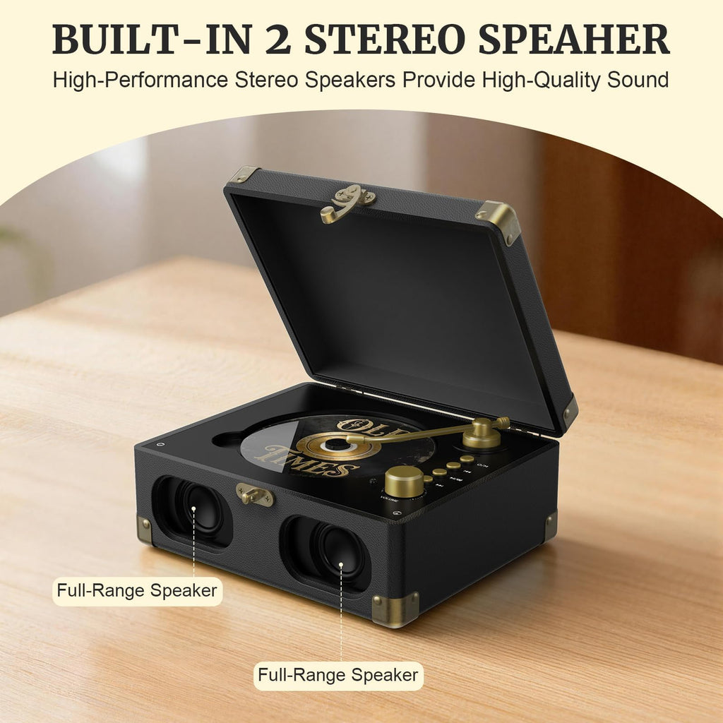 Black Portable CD Player with Speakers, Bluetooth, Remote Control, USB Playback A93117