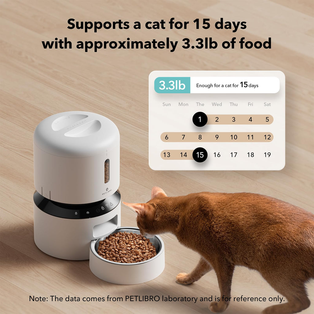 Automatic Cat Feeder 5G WiFi 3L White N22369
