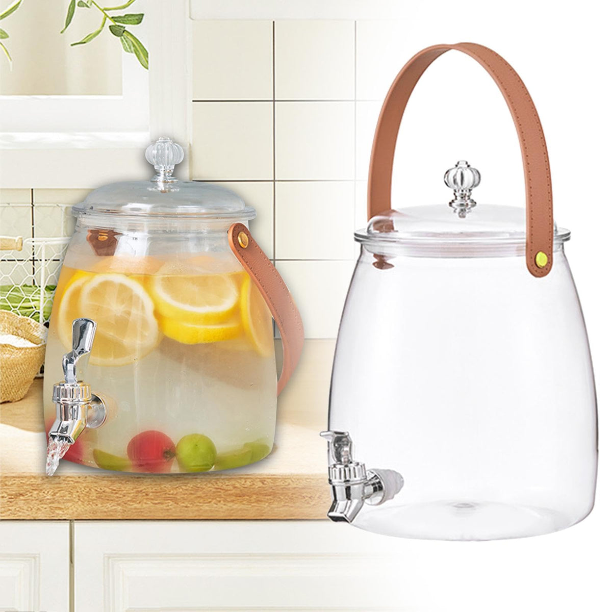 5L Beverage Dispenser Juice Jug with Spigot and Filtering Cold Water Pitcher F11173