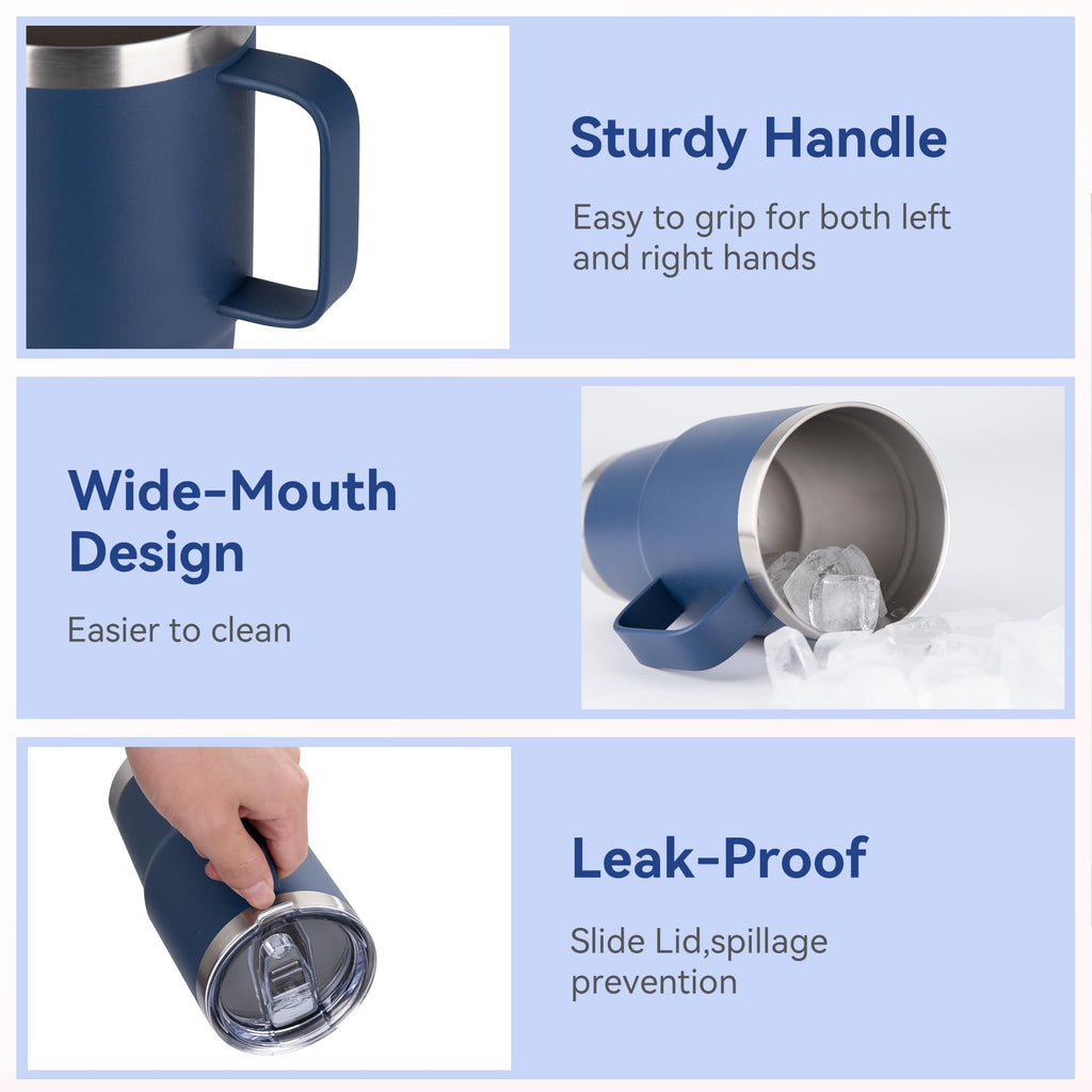 20oz Stainless Steel Insulated Tumbler with Handle M55322