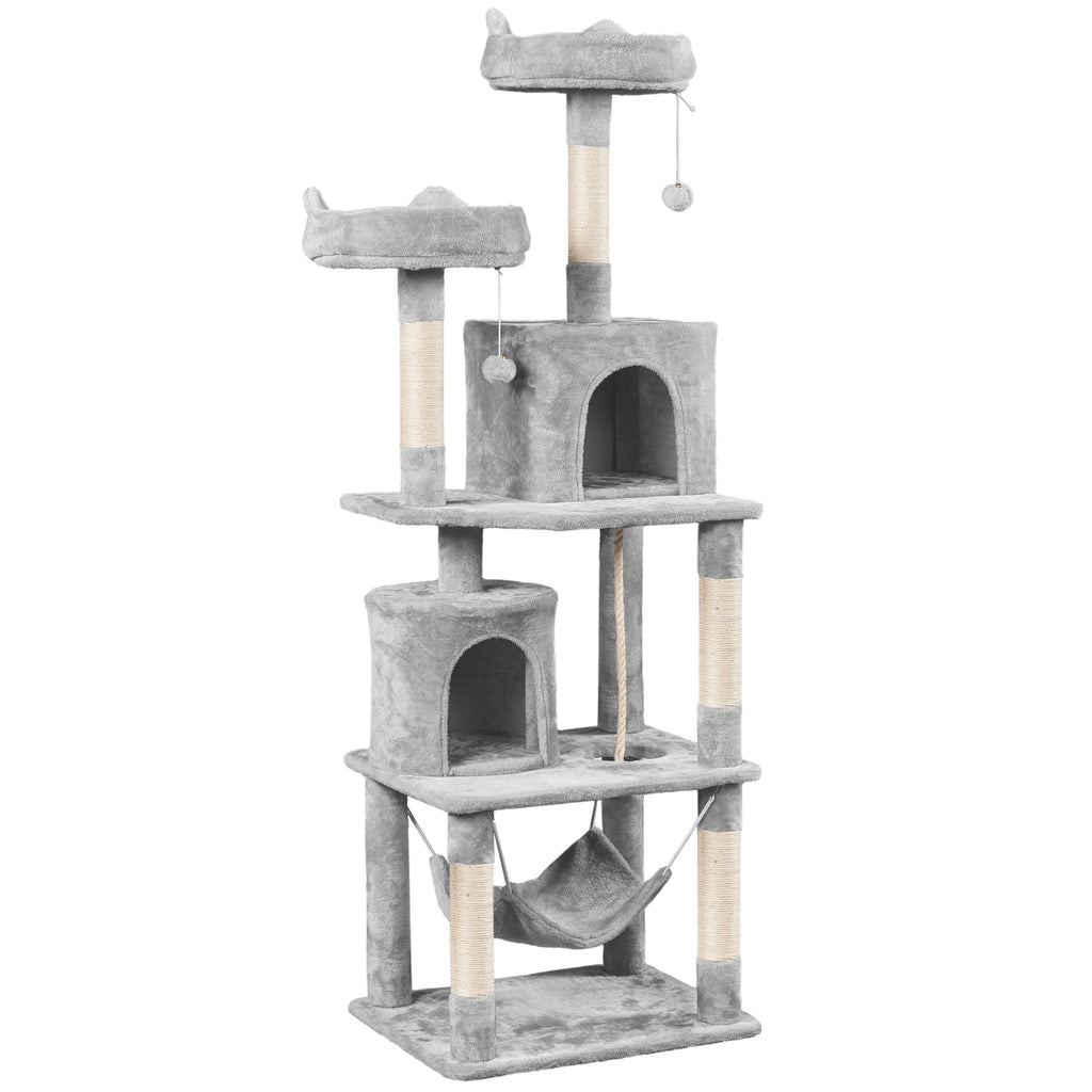Tall Cat Tree with Condo Scratching Post D406694