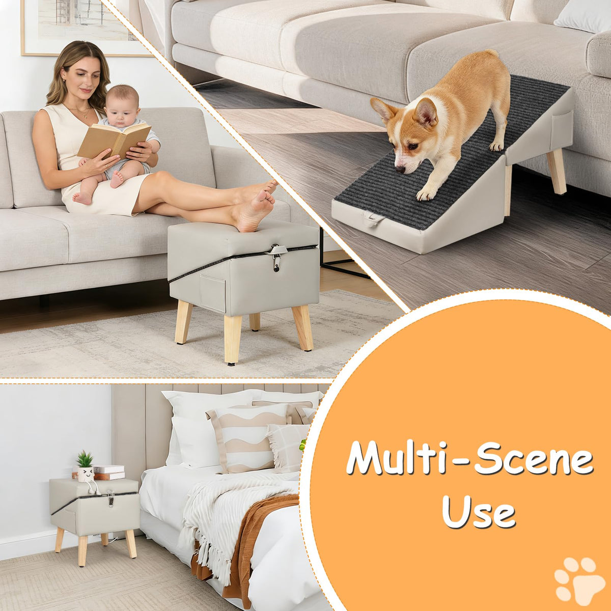 Gray Foldable Dog Ramp S973824