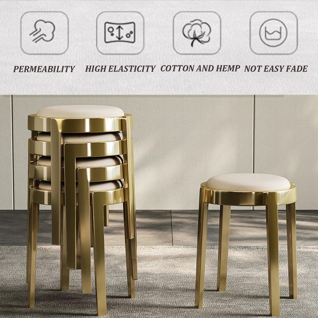 Round Stackable Stainless Steel Stools G77819