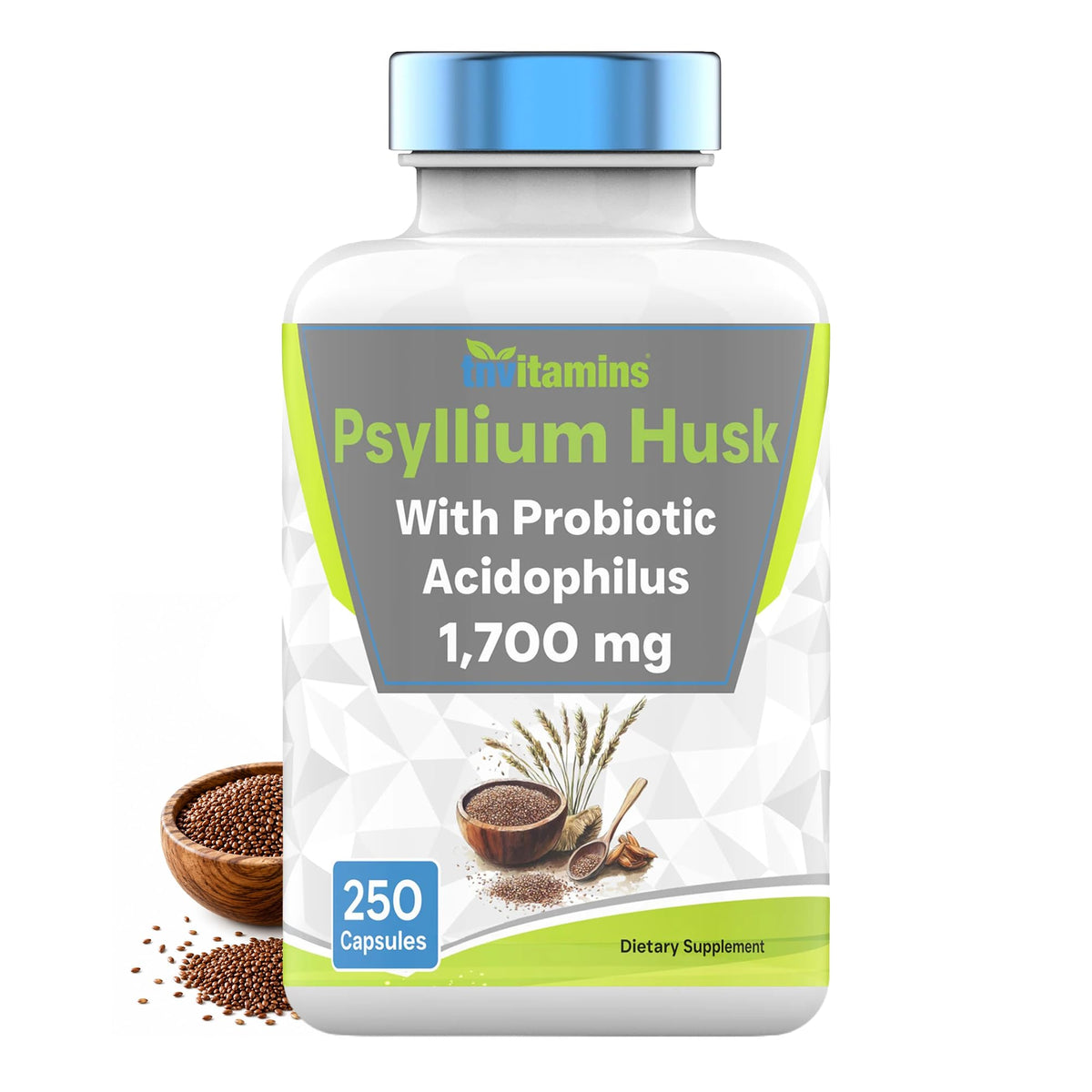 Psyllium Husk Capsules 1700 MG 250 Capsules H83227