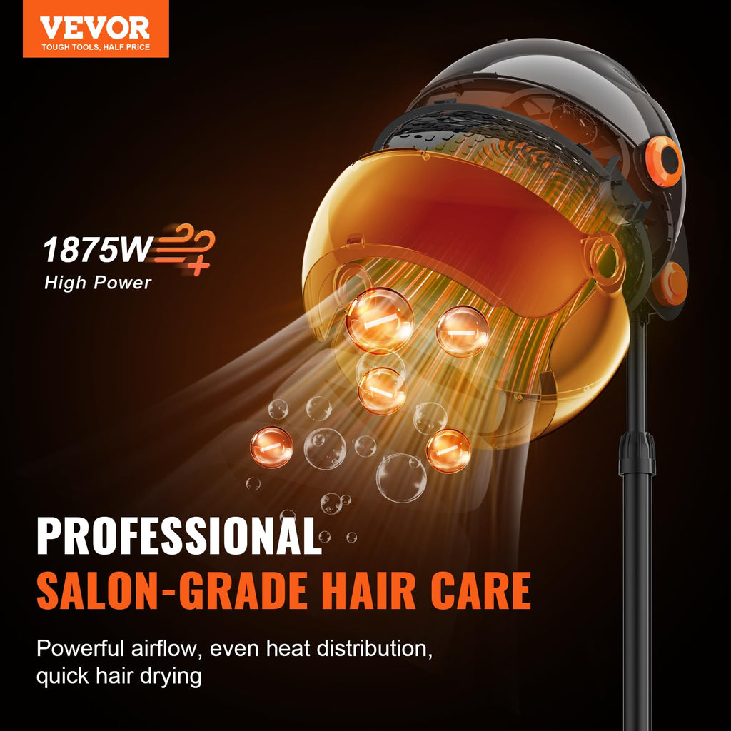1875W Ionic Hooded Hair Dryer with Timer X742