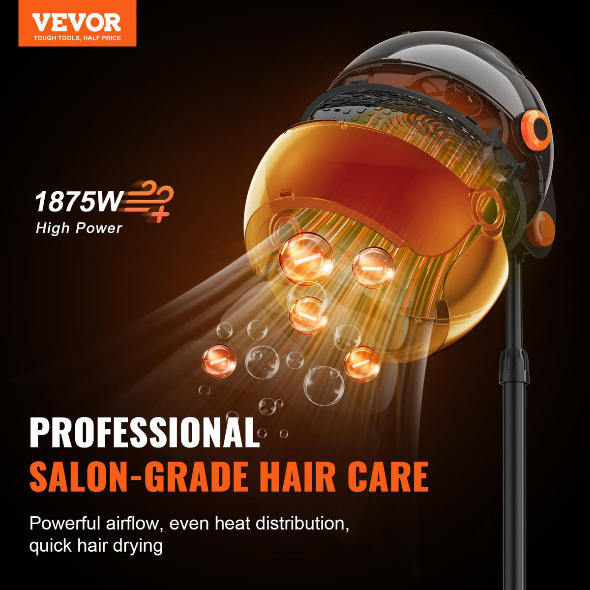 1875W Ionic Hooded Hair Dryer with Timer X742