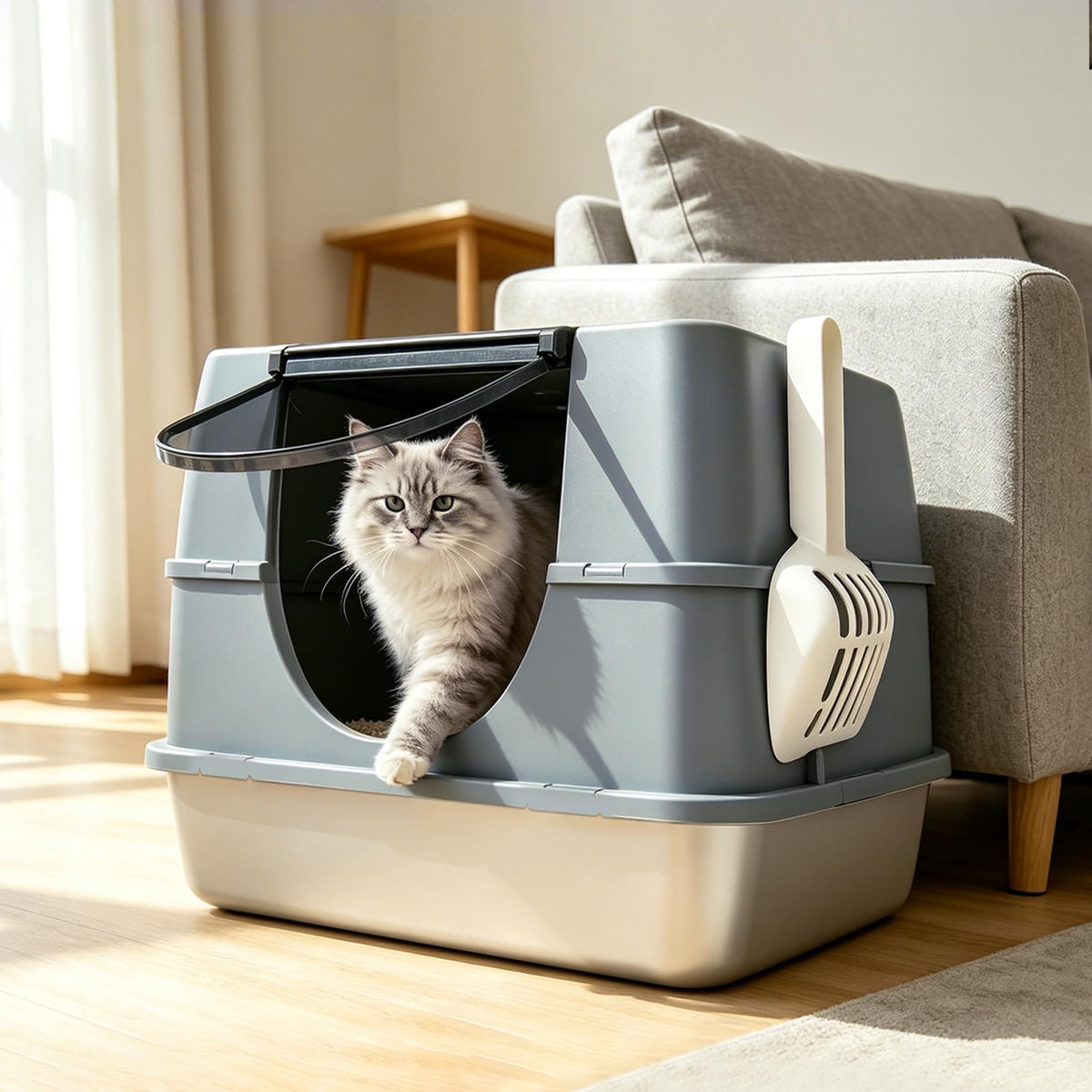 Stainless Steel Enclosed Litter Box R5016
