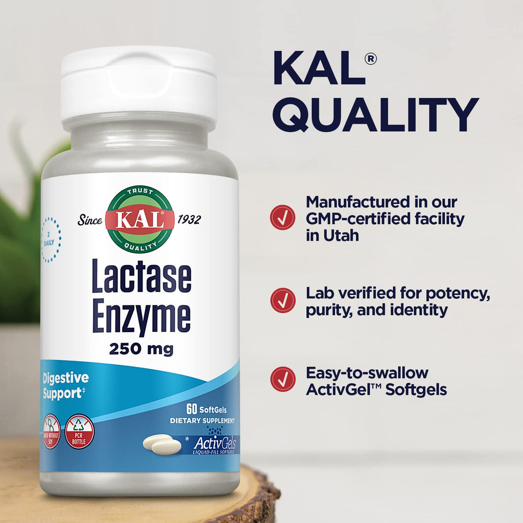 Lactase Enzyme 250 mg 60 SoftGels F968768
