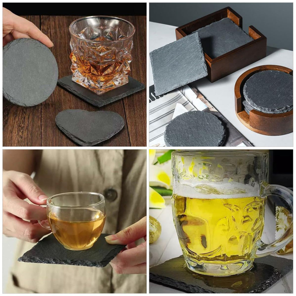 Natural Stone Drink Coasters Set V623740