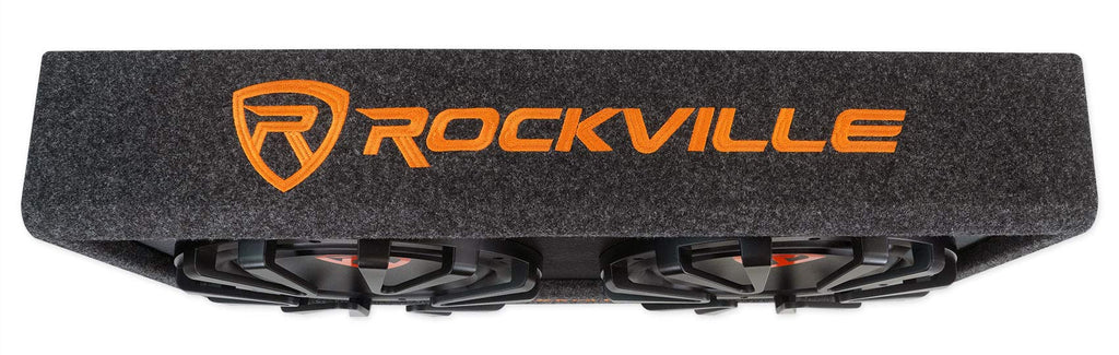 Dual 12" Slim Vented Powered Car Subwoofer Enclosure D723246