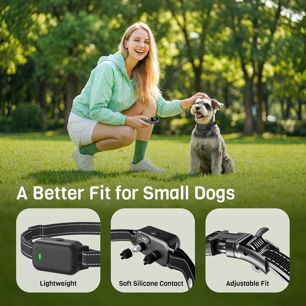 Ultra-Small IPX8 Dog Training Collar with Beep & Vibration & Shock I62098