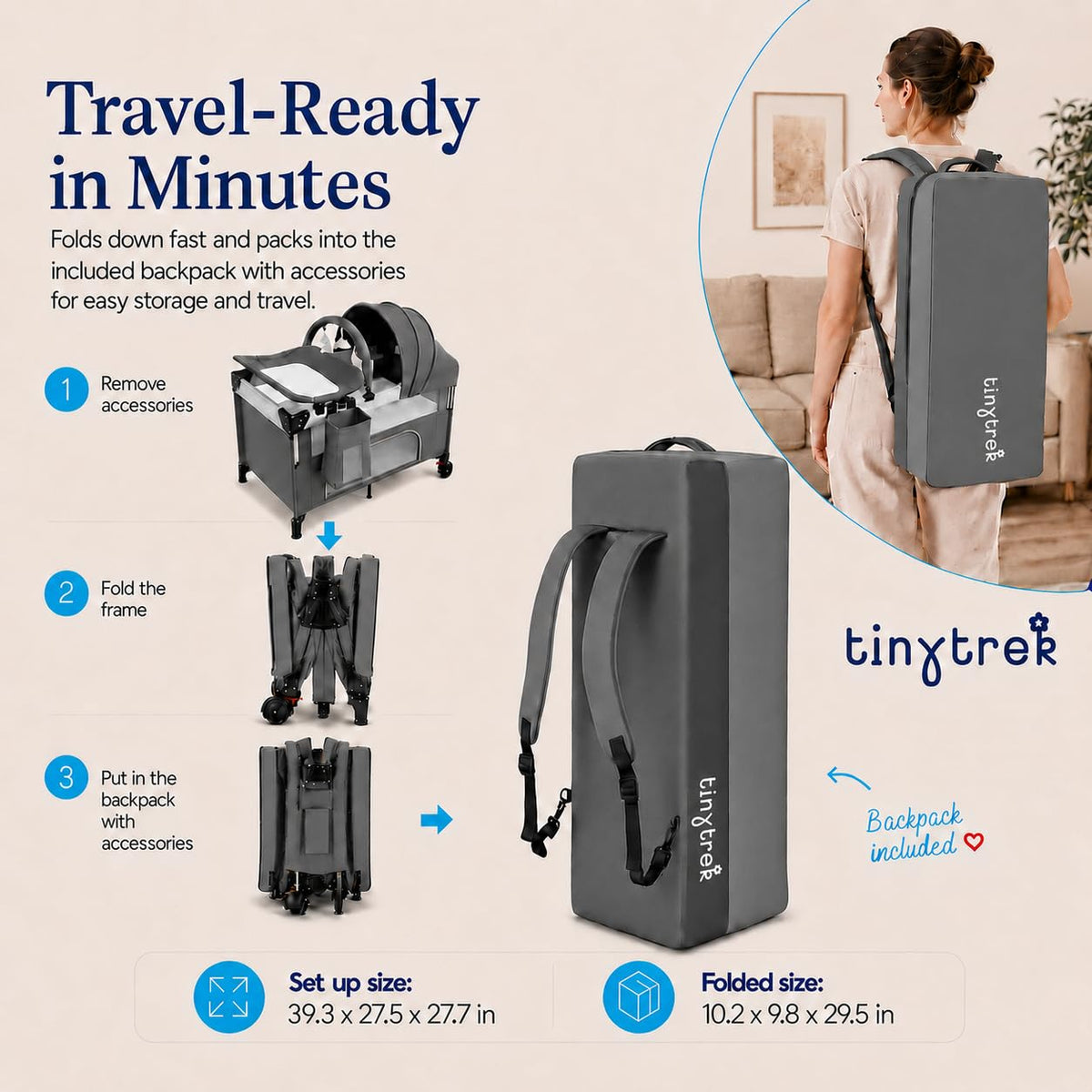 3-in-1 Baby Travel Playard with Changing Table A755464