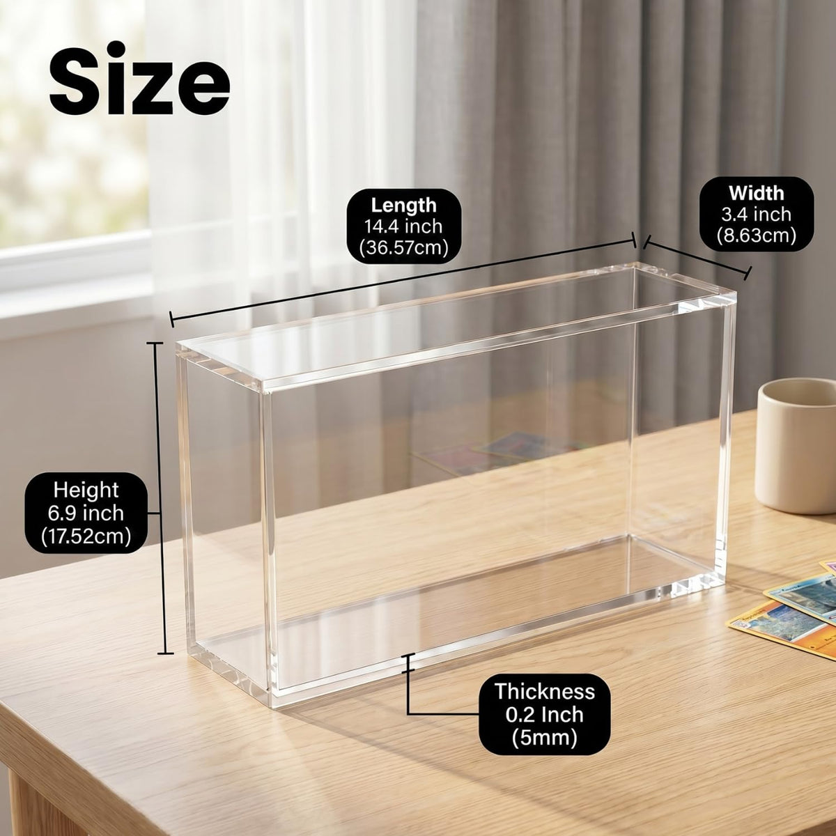 1 Pack Stackable Waterproof Scratch-resistant Acrylic Case S79978