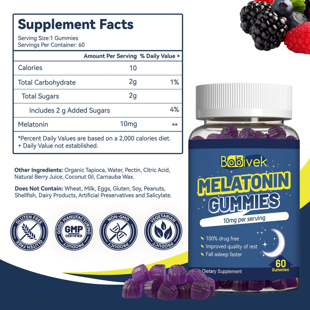 10mg Melatonin Gummies 60 Count L79294