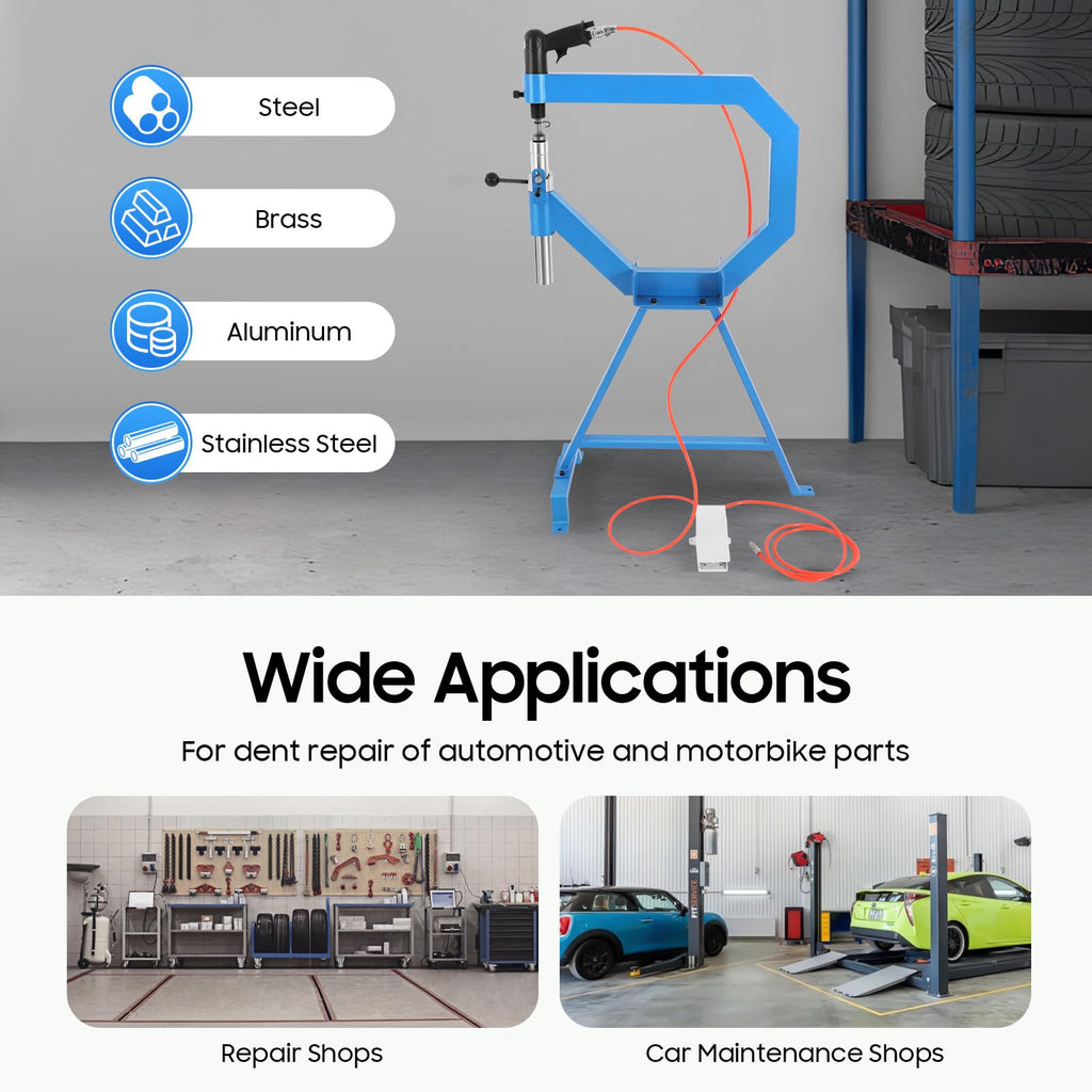 Pneumatic Planishing Hammer with Steel Frame Stand and Foot Pedal M7099