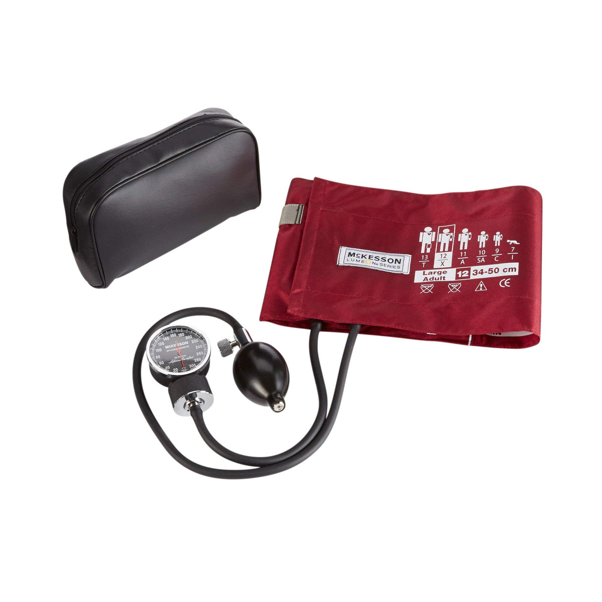 Aneroid Sphygmomanometer, Burgundy, Large, 34-50 cm, 1 ct W247