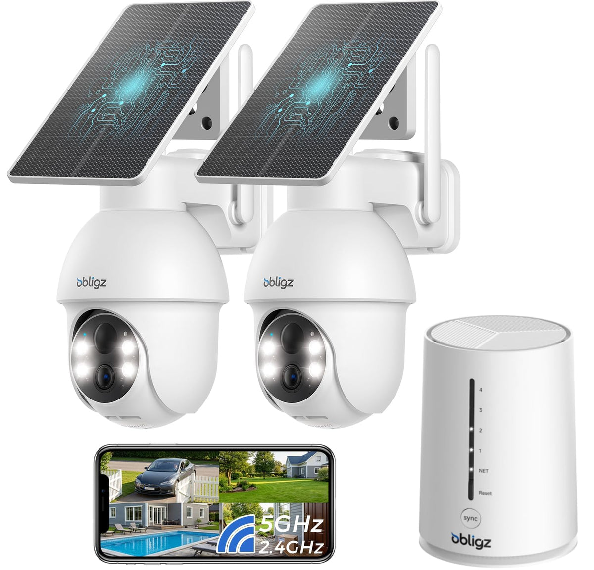 4MP Home Security Cameras with 64GB Local Storage K548