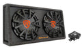 Dual 12" Slim Vented Powered Car Subwoofer Enclosure D723246