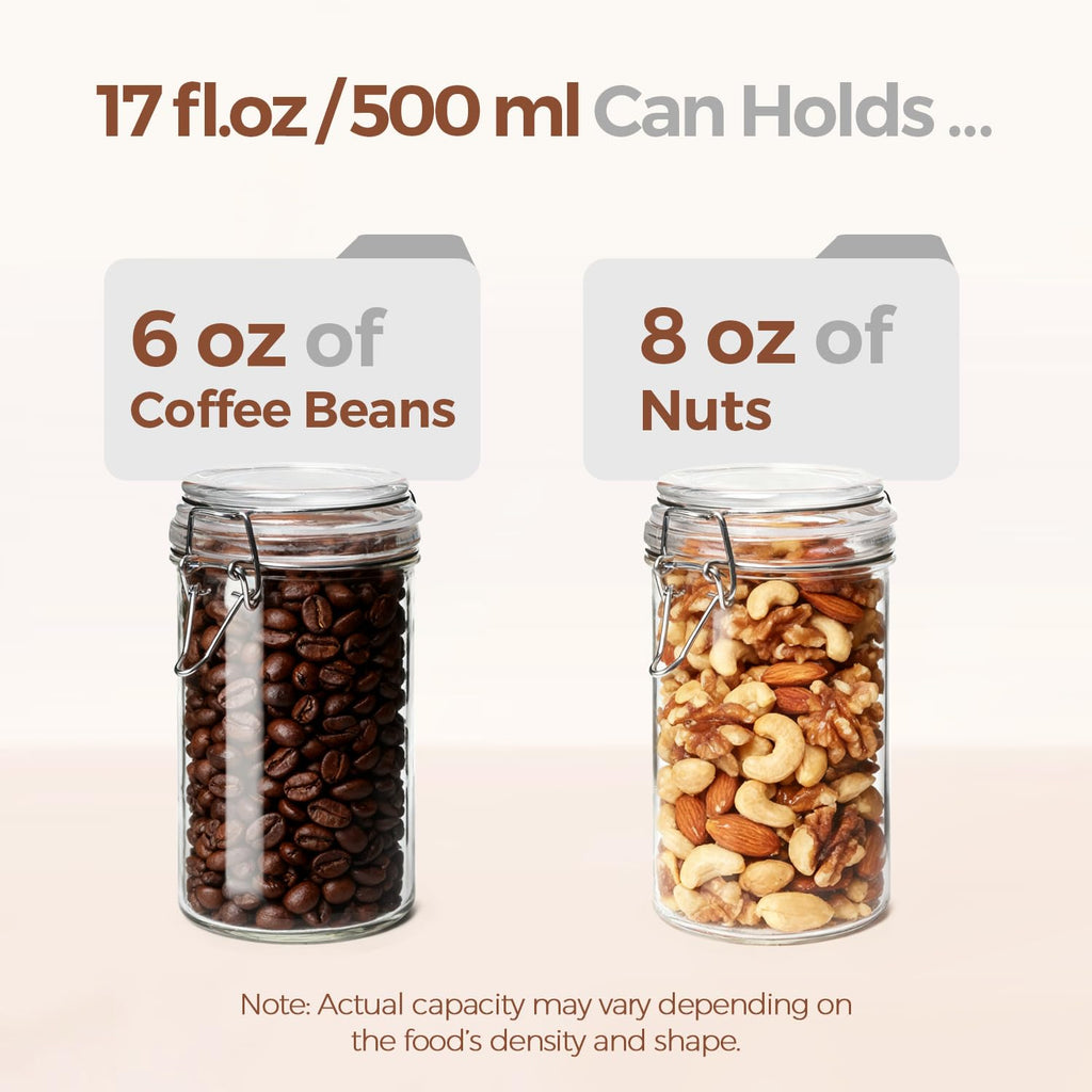 16 oz Glass Jars with Airtight Lids 6 Pack P861664