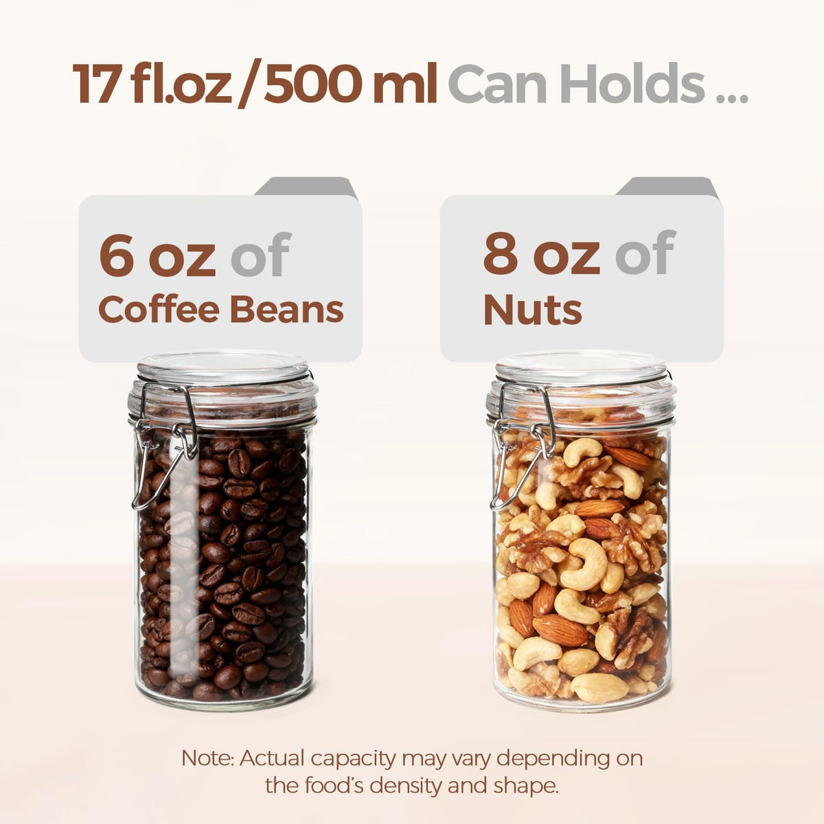 16 oz Glass Jars with Airtight Lids 6 Pack P861664