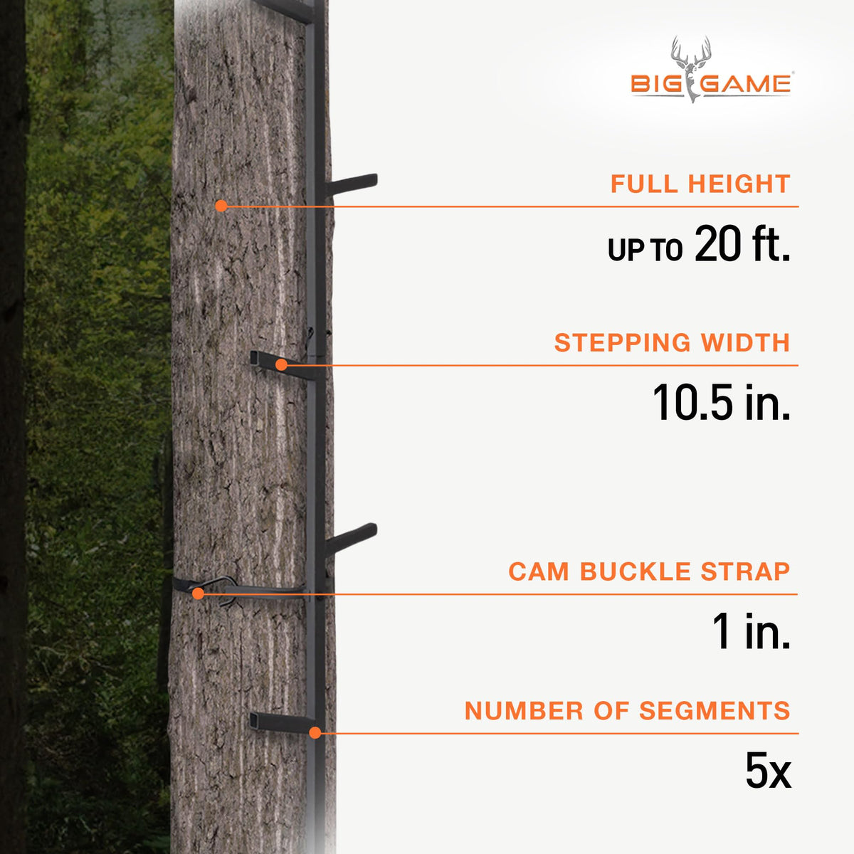 Steel Hang-On Treestand with Flip-Back Seat and Climbing Sticks Z45715