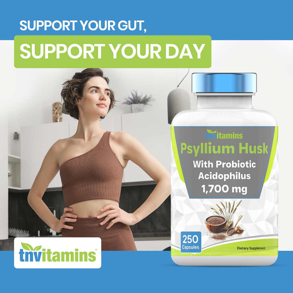 Psyllium Husk Capsules 1700 MG 250 Capsules H83227