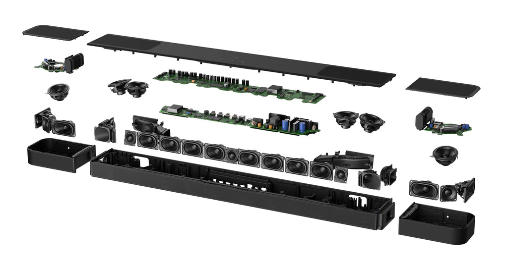 Black Dolby Atmos Soundbar with Detachable Speakers P255