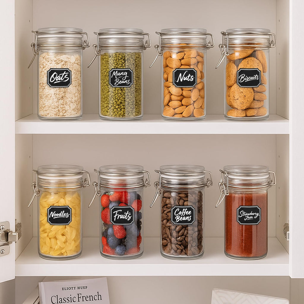 8 PCS 16 oz Glass Jars with Airtight Lid L804585
