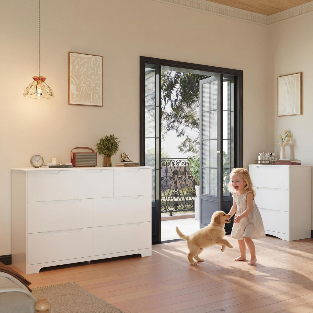 White 7 Drawer Dresser U38634