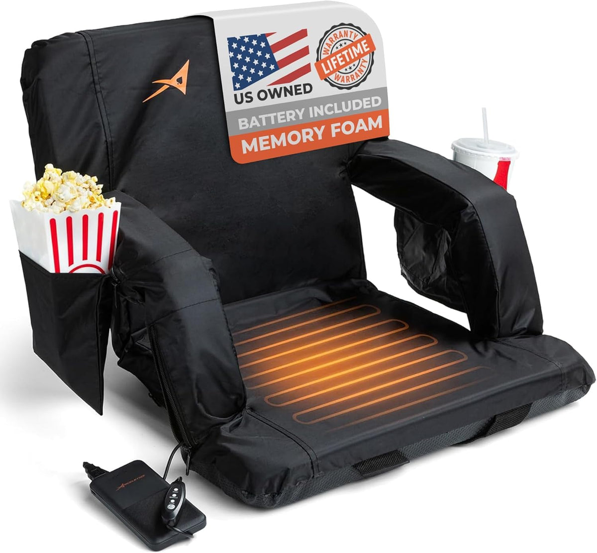 Heated Stadium Seats for Bleachers with Back Support W3110