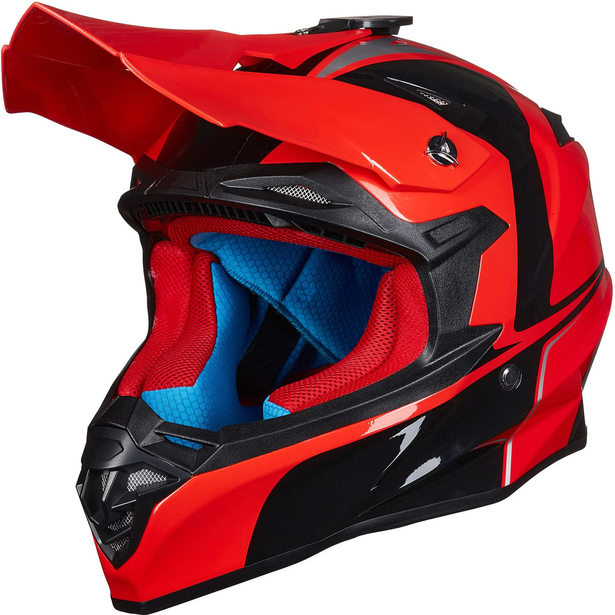 Adult Dirt Bike Helmets ATV Motocross Helmet with Camera Mount DOT Red Black M I82625