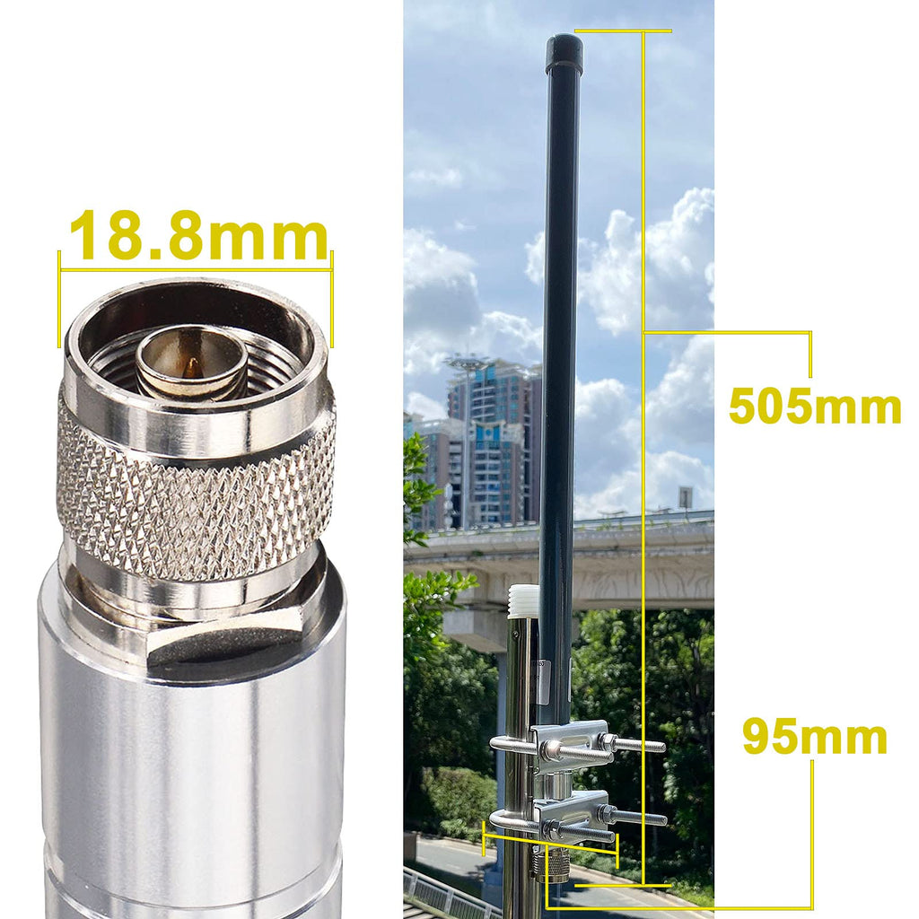 915MHz 5.8dBi Omni Wideband Antenna N Male IP67 Waterproof N887