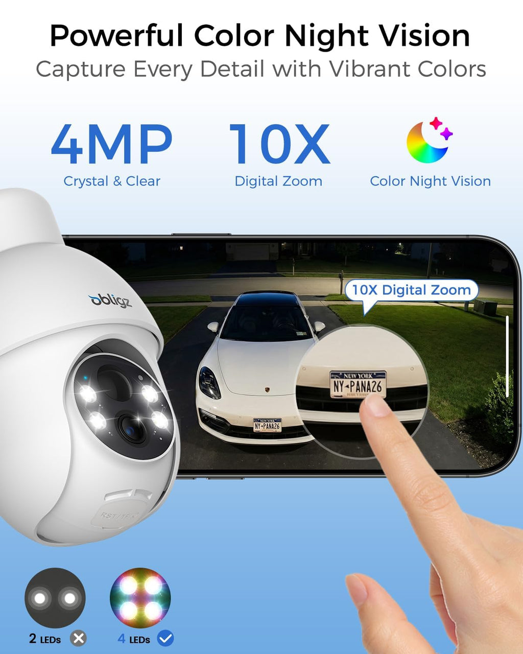 4MP Home Security Cameras with 64GB Local Storage K548