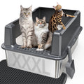 Stainless Steel Litter Box with Lid J160634