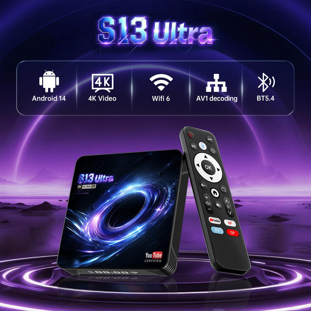 Android TV Box 4K Streaming Device W40284