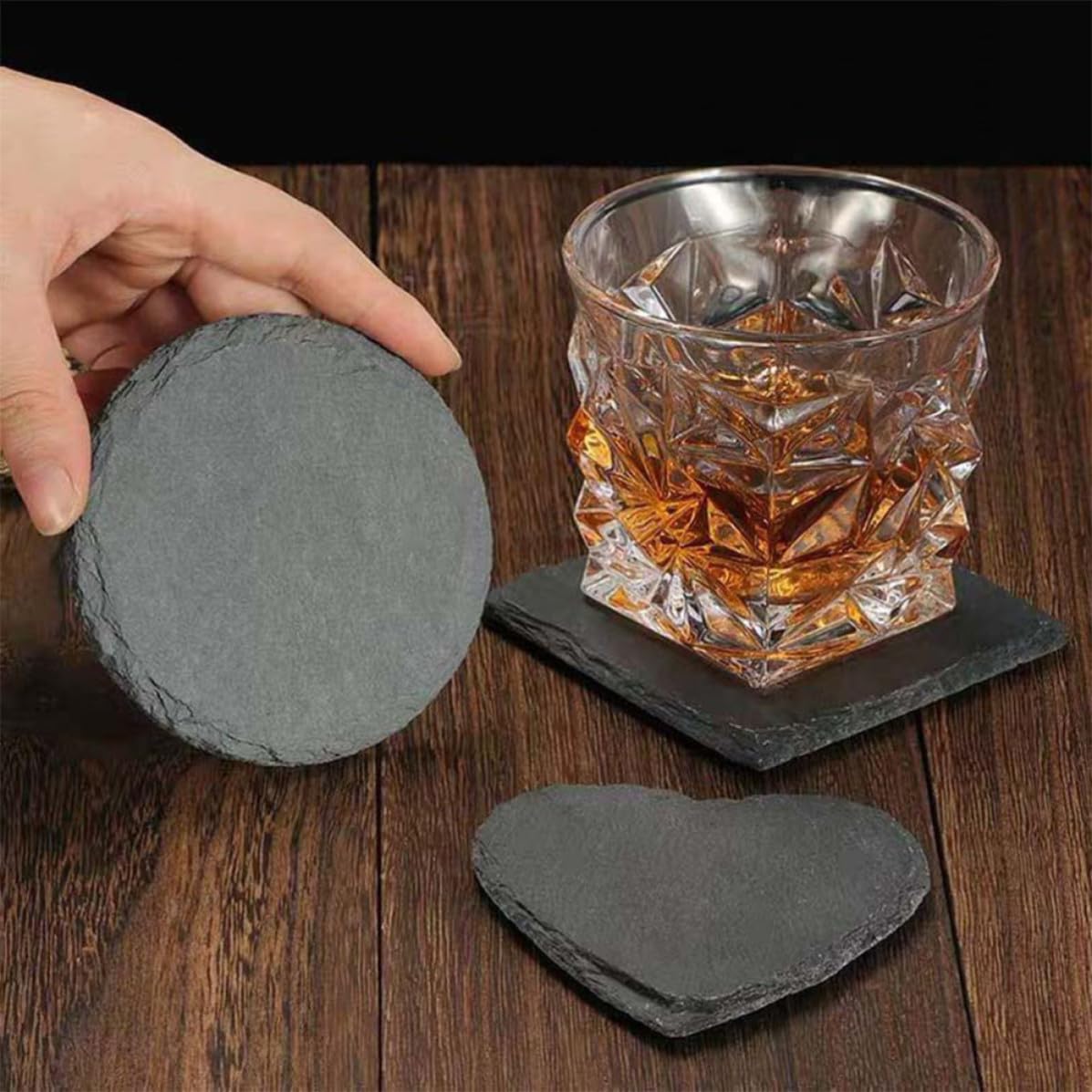 Natural Stone Drink Coasters Set V623740
