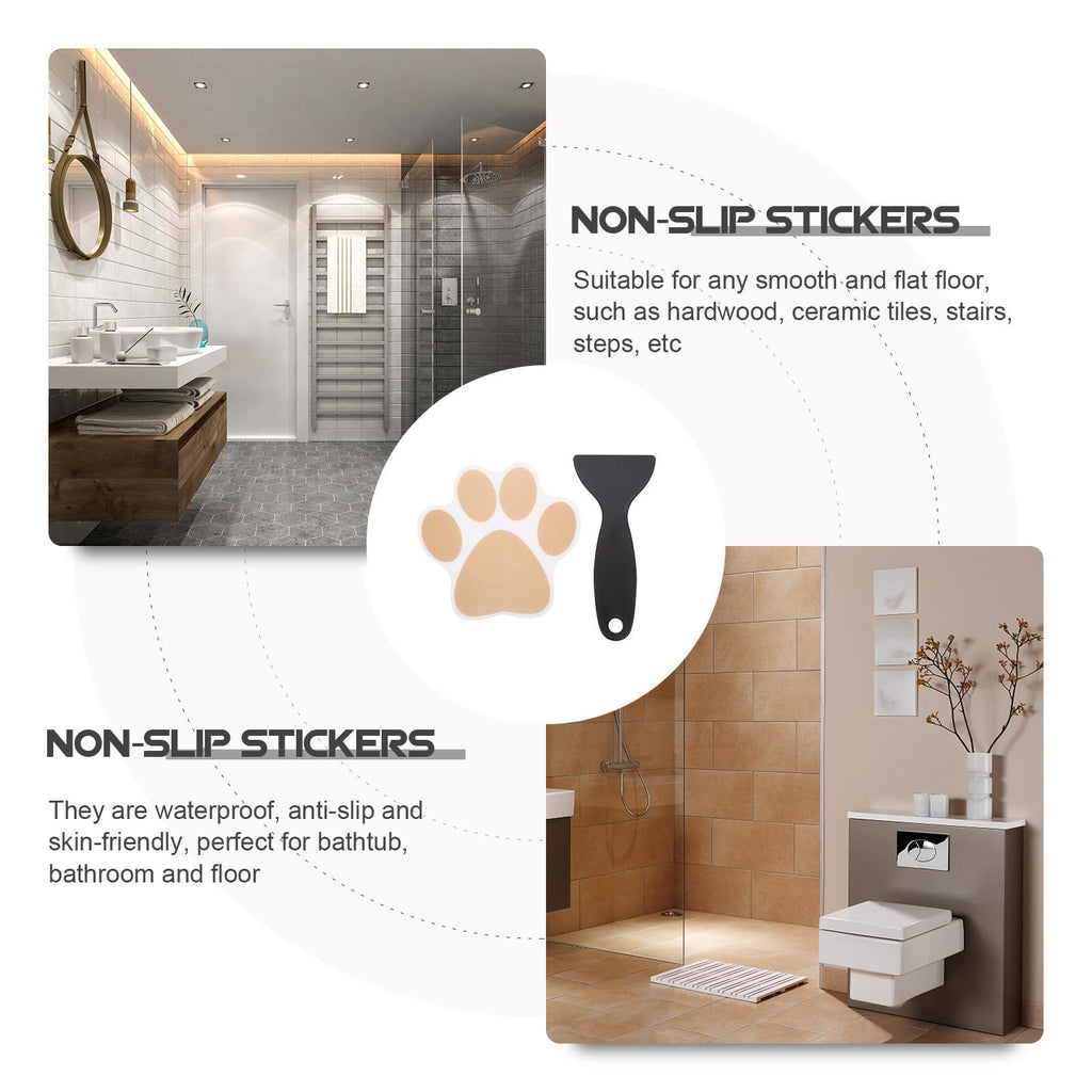 Dog Paw Non Slip Bathtub Stickers with Scraper R775920