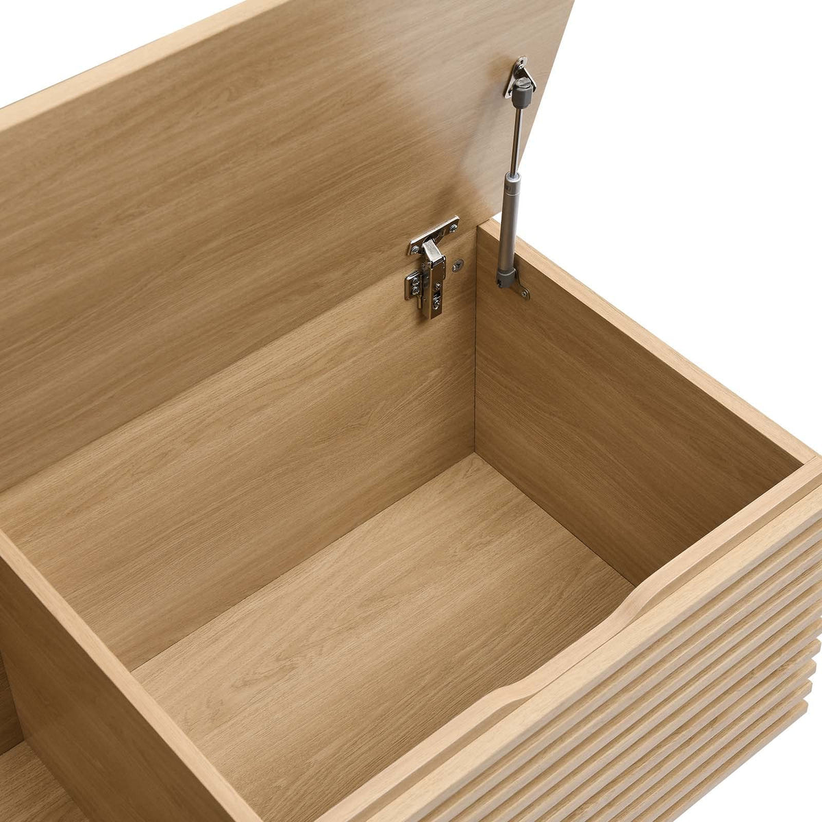 Oak Wood Grain Storage Bench N23800