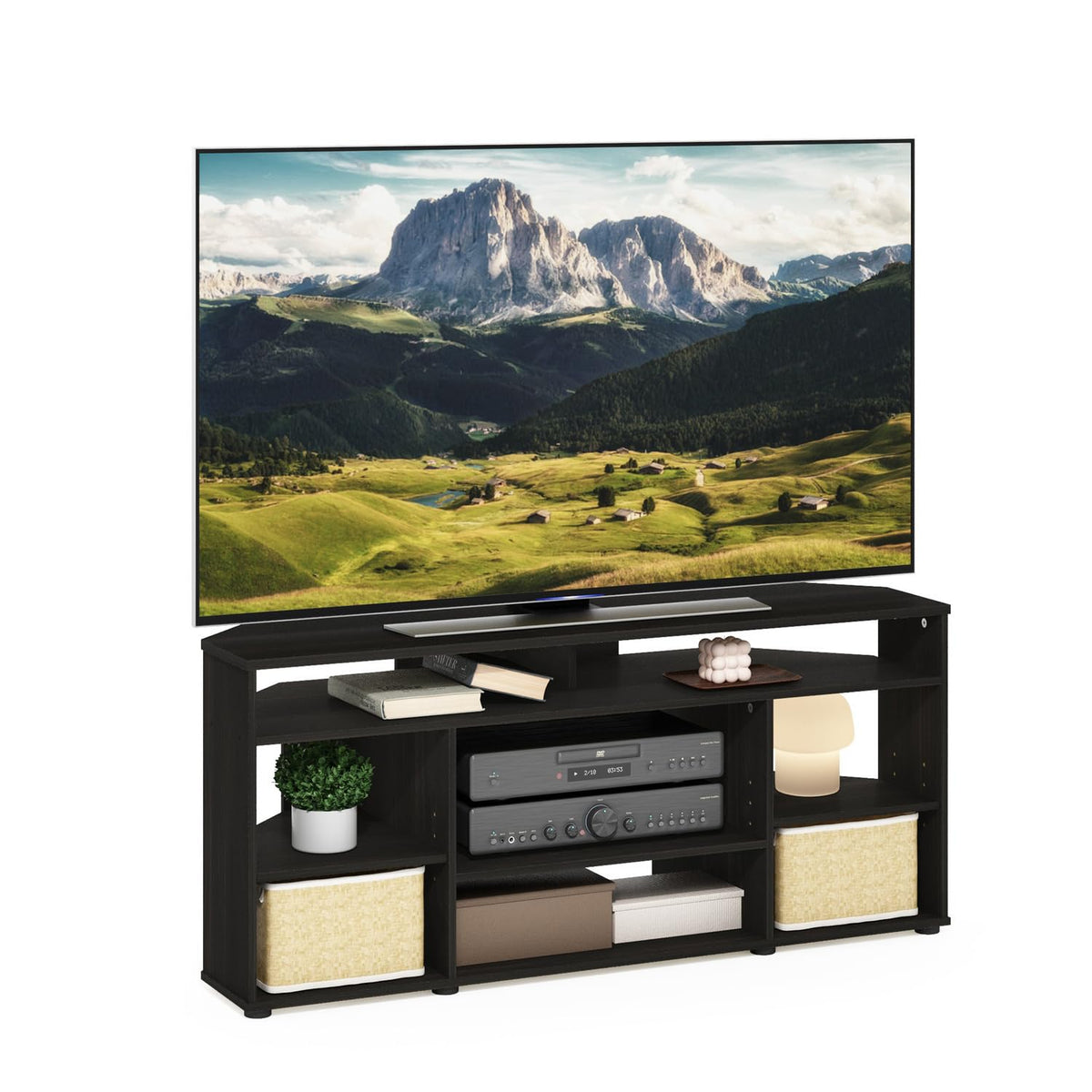 Corner TV Stand up to 55 Inch Espresso Finish P549