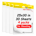 Self Stick Flip Chart Paper 25 in x 30 in 30 Sheets 4 Pad Pack White Y967130