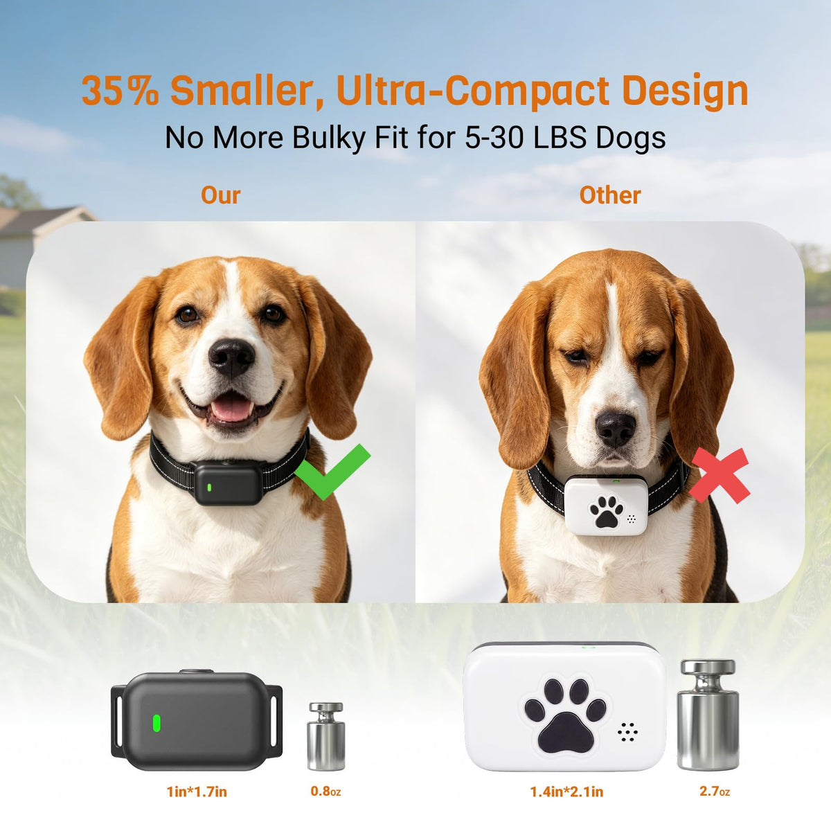 Ultra-Small IPX8 Dog Training Collar with Beep & Vibration & Shock I62098
