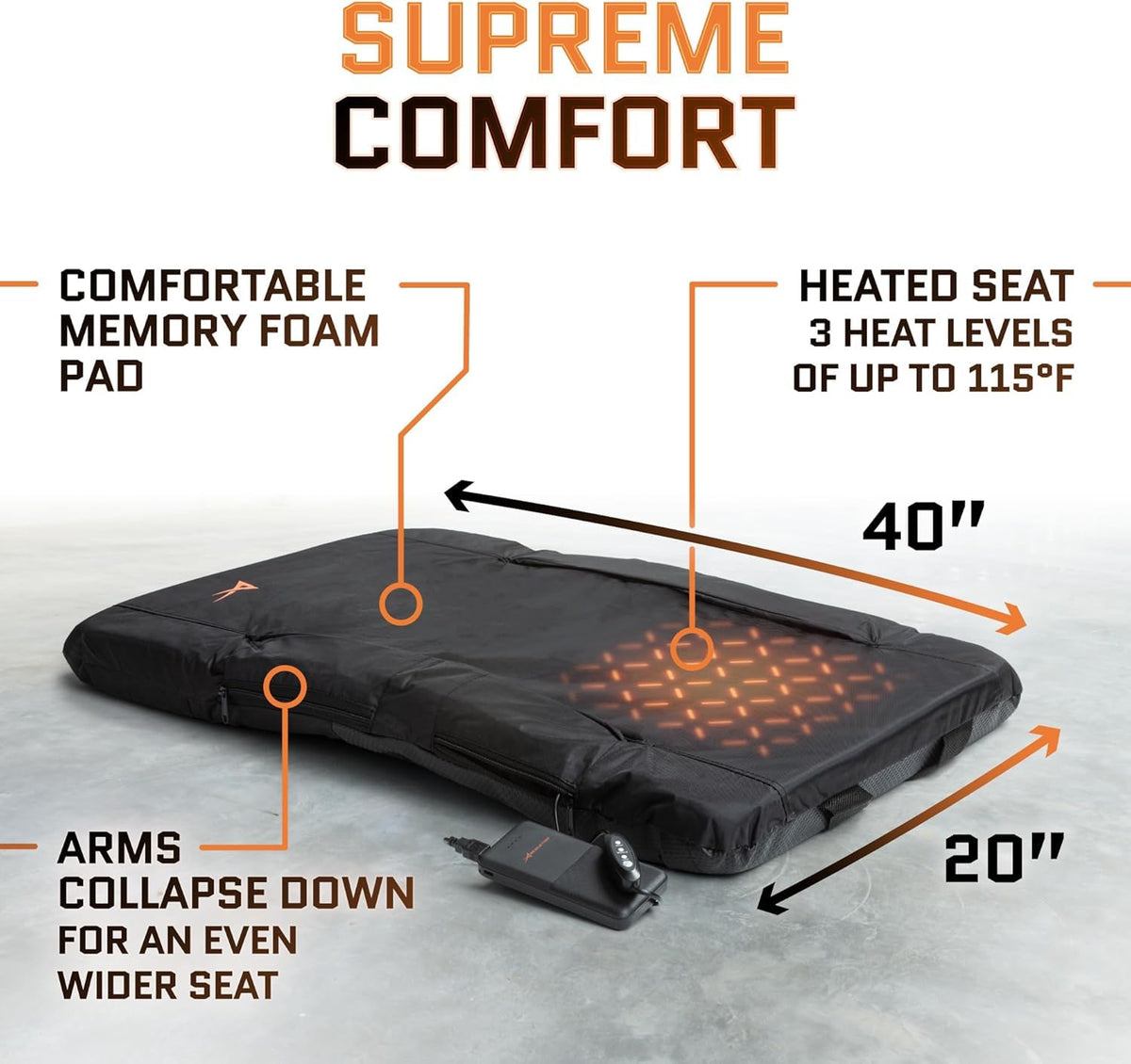 Heated Stadium Seats for Bleachers with Back Support W3110