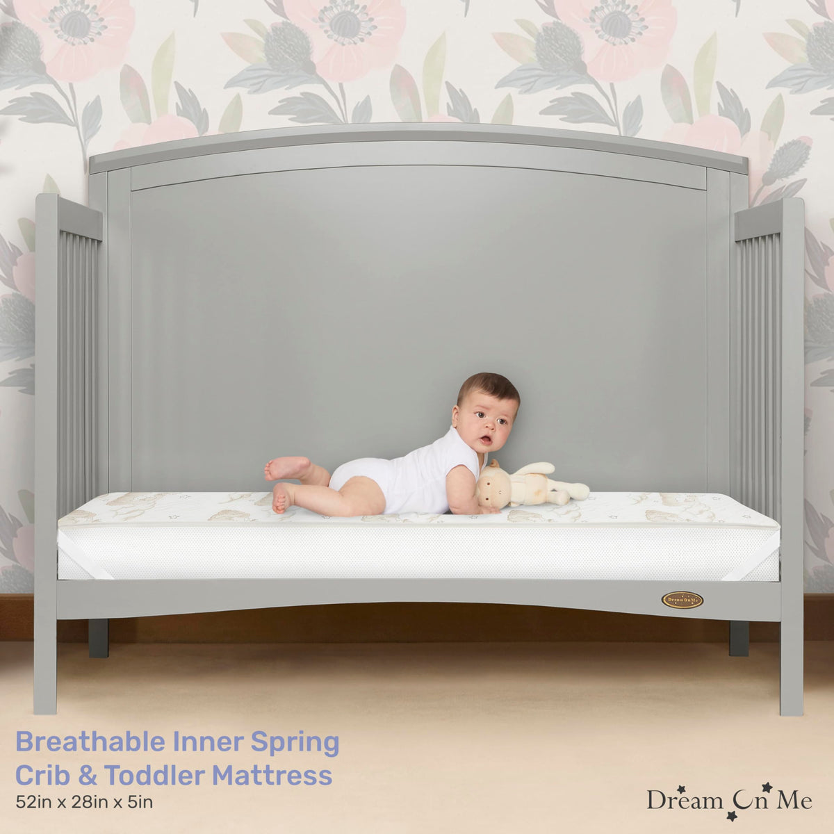 2-in-1 Breathable Spring Coil Crib & Toddler Mattress M82191