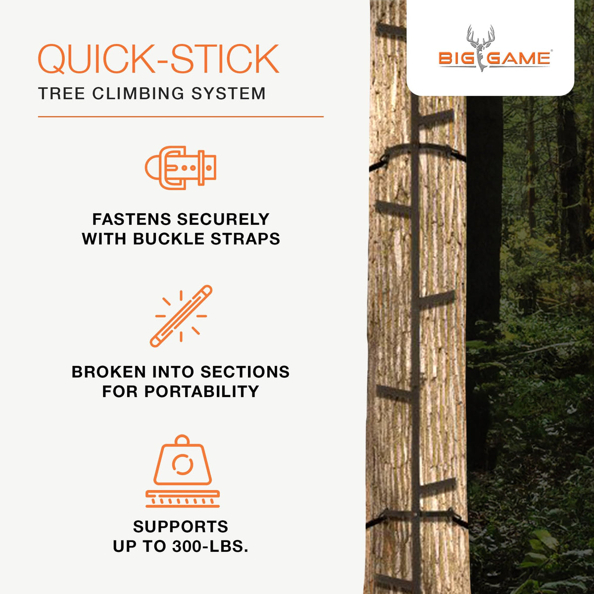 Steel Hang-On Treestand with Flip-Back Seat and Climbing Sticks Z45715