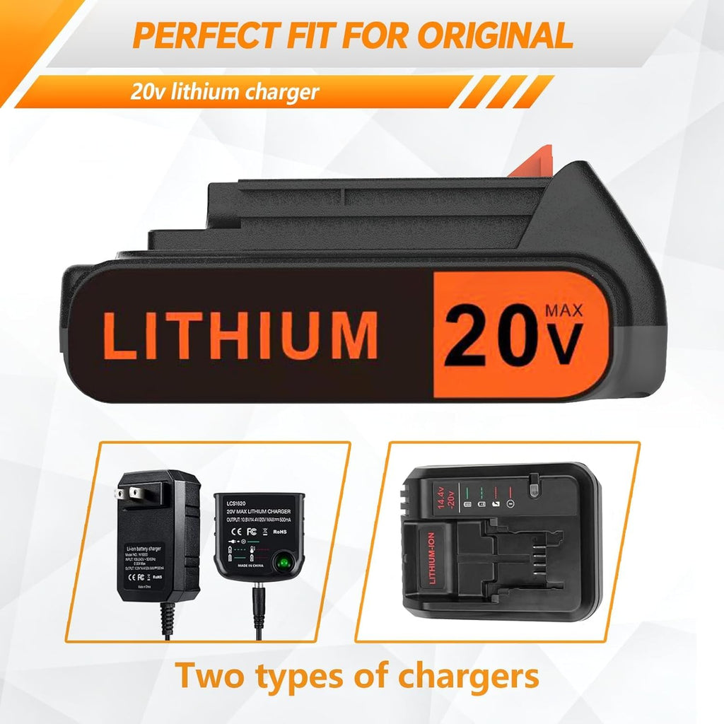 20 Volt 2.0AH Lithium-Ion Battery Replacement V2180