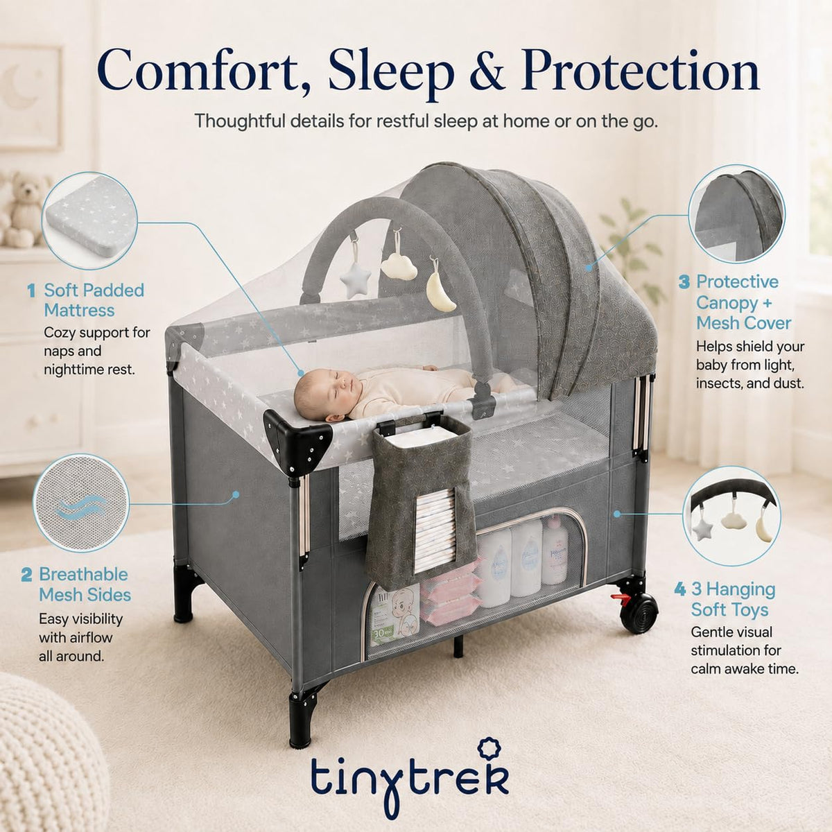 3-in-1 Baby Travel Playard with Changing Table A755464