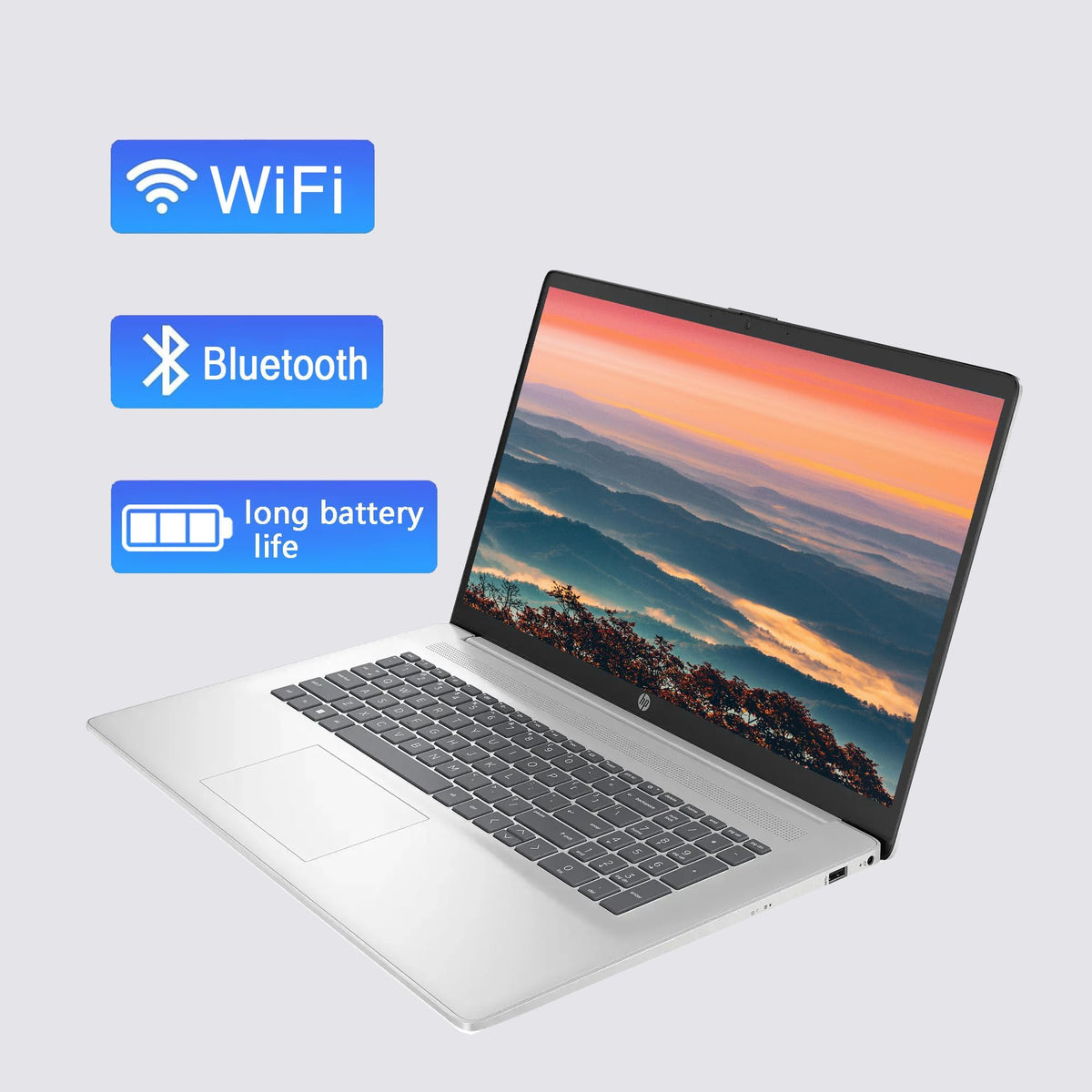 17.3" FHD Laptop, 16GB RAM, 1TB SSD, AMD Ryzen 5, Windows 11 Home, Silver B65003