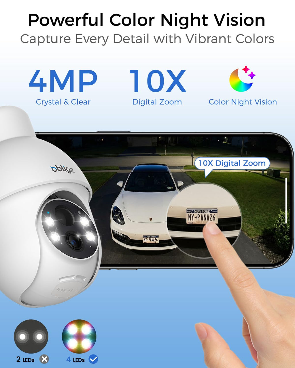 4MP Home Security Cameras with 64GB Local Storage K548