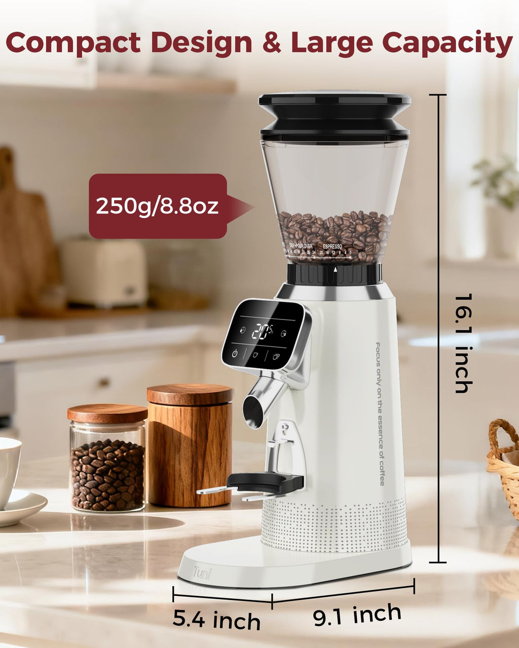 Conical Burr Coffee Grinder with 70 Grind Settings I6164