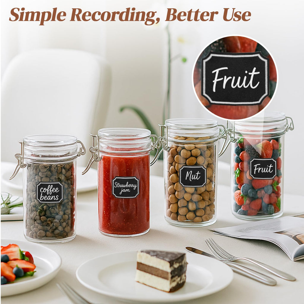 8 PCS 16 oz Glass Jars with Airtight Lid L804585